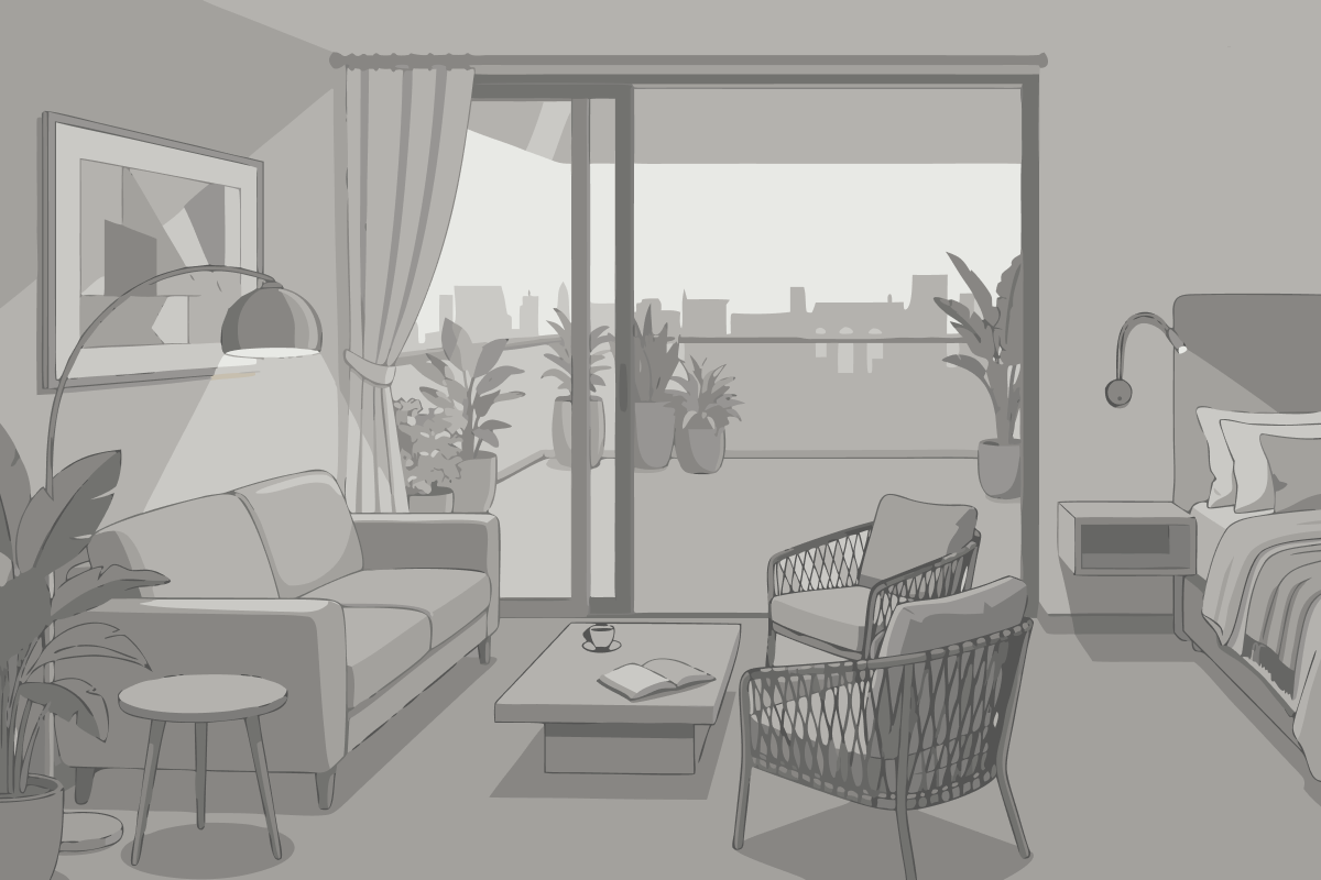 Queen Room with Two Queen Beds and City View